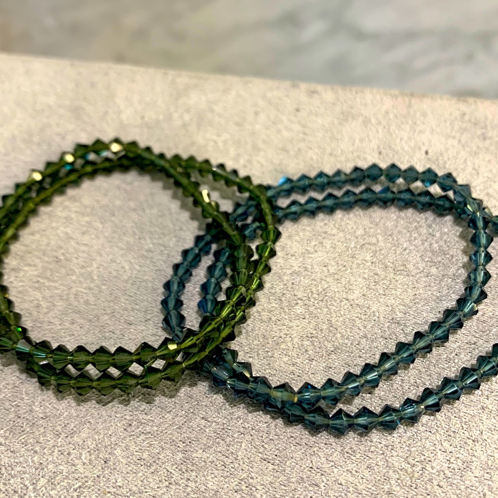 Layered beaded bracelets (4)